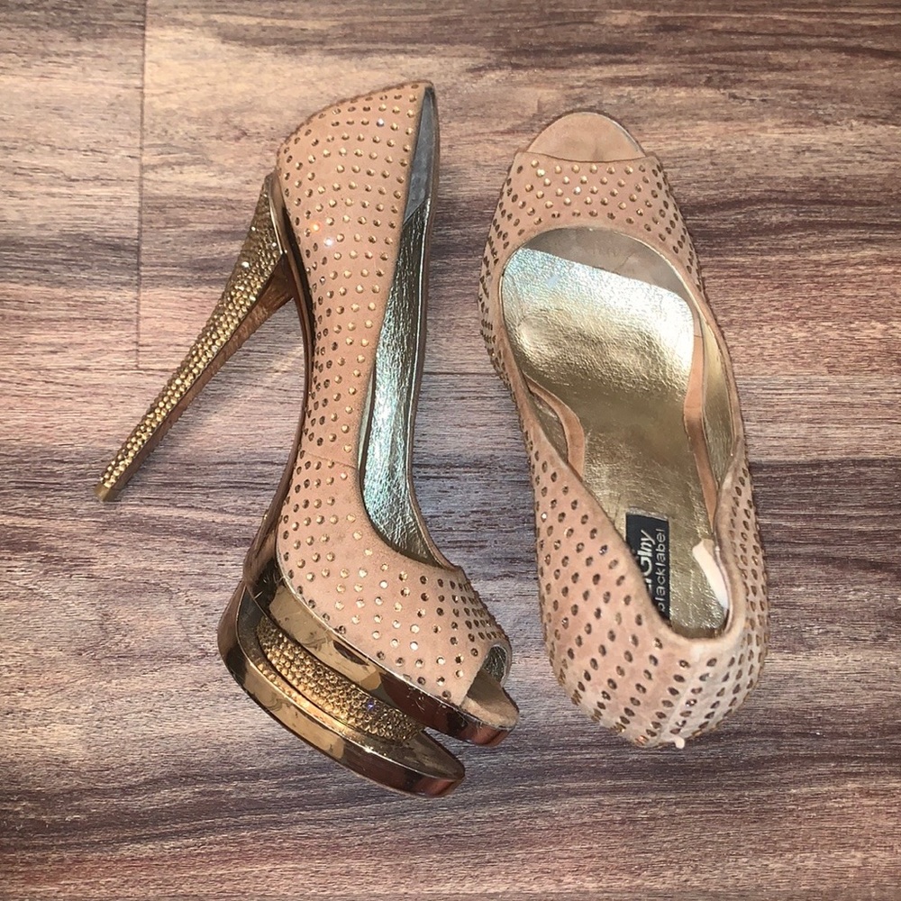 liGiny Studded sequin  Swarovski Heels